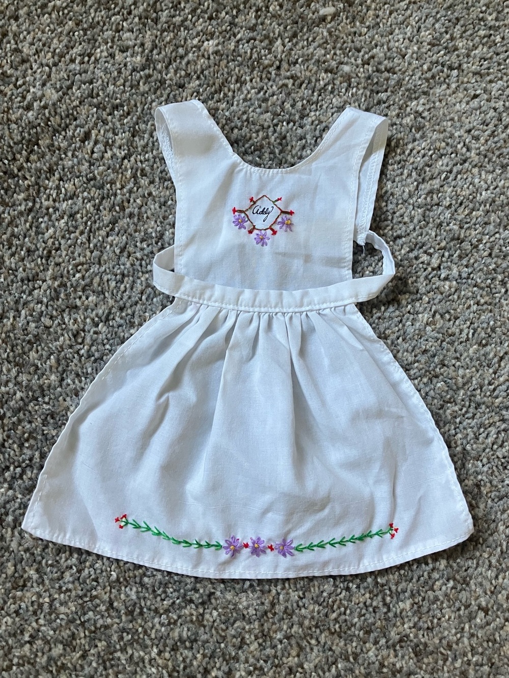 Pleasant Company American Girl Addy’s White Embroidery Apron